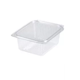   Egybefedeles szögletes doboz 127x115x55mm 370 ml PET 50db/csomag   (12csomag/karton)(Hotform V00552)
