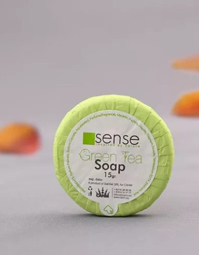 SENSE Mini szappan kerek, zöld tea illattal 15gr./db 1000 db/karton