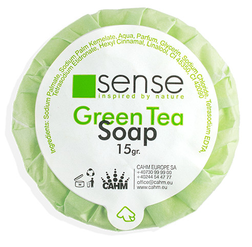 SENSE Mini szappan kerek, zöld tea illattal 15gr./db 1000 db/karton