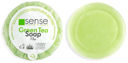 SENSE Mini szappan kerek, zöld tea illattal 15gr./db 1000 db/karton