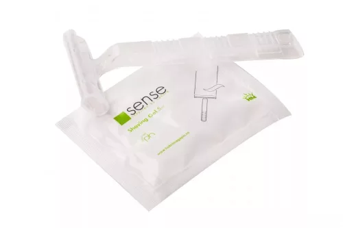 SENSE Borotválkozó szett (1db borotva +1db 5ml borotvahab) 300db/karton