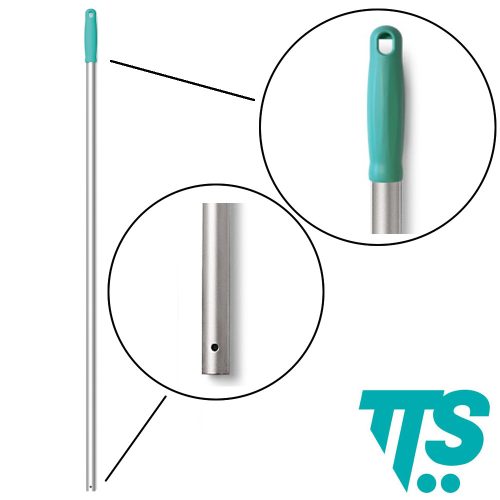 Aluminium nyél moptartóhoz,140 cm, átmérő:23mm hossz  zöld fogantyú  TTS (*0001047)