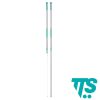 Aluminium telescopic handle with hole, non-slip ergonomic grip and coloured cap