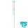 Aluminium telescopic handle with hole, non-slip ergonomic grip and coloured cap