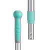 Aluminium telescopic handle with hole, non-slip ergonomic grip and coloured cap