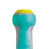 Aluminium telescopic handle with hole, non-slip ergonomic grip and coloured cap