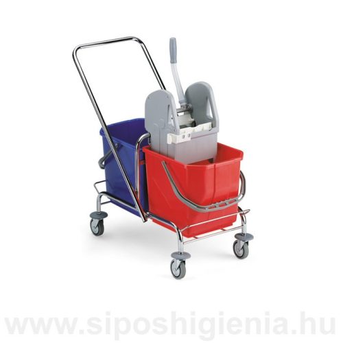 ROLL krómozott fémvázas felmosókocsi 2x25 Liter vödörrel TTS