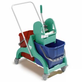   Nick felmosókocsi 2x25L zöld műanyag váz, Rilsan U tolókarral TTS