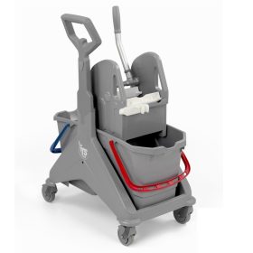   Nickita felmosókocsi kocsi 2x15 literes oldaltolókarral SZÜRKE váz, TEC prés TTS