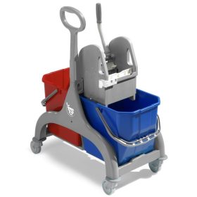   NICK 2 vödrösfelmosókocsi 2x15lit. vödör, szürke váz, oldal tolókarral TTS