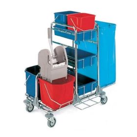   MODULAR 170 Takarítókocsi króm váz 2x15liter és 2x12 liter vödör TTS