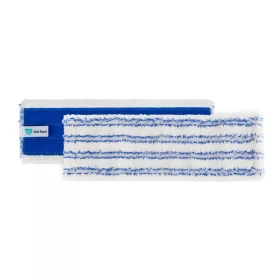   Mikroszálas Soft Band flat tépőzáras Mop 40cm FEHÉR-KÉK csíkos