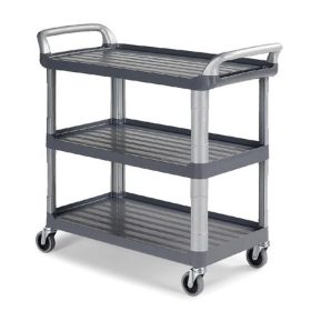    Shelf 3700  3 shelves polypropylene trolley with aluminium stanchions