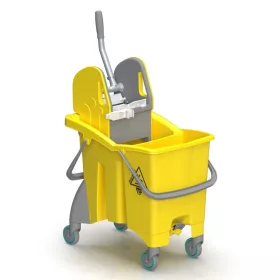   Action-pro gurulós felmosóvödör 30 l-es sárga, Tec préssel TTS