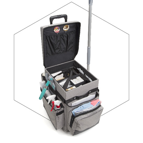  H-Cube Basic  Service trolley equipped with movable tray and multipurpose pockets, with hook and strap tape band to attach tools and movable dividers