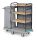 Green Hotel 902 Trolley with varnished metal stanchions and foldable bag holder, included back panel