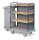 Green Hotel 922 Trolley with varnished metal stanchions and foldable bag holder, included back panel