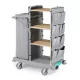  Green Hotel 944  Trolley with varnished metal stanchions and foldable bag holder, included covering with pockets