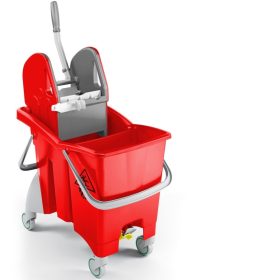   Action-pro gurulós felmosóvödör 30 l-es piros, Tec préssel TTS