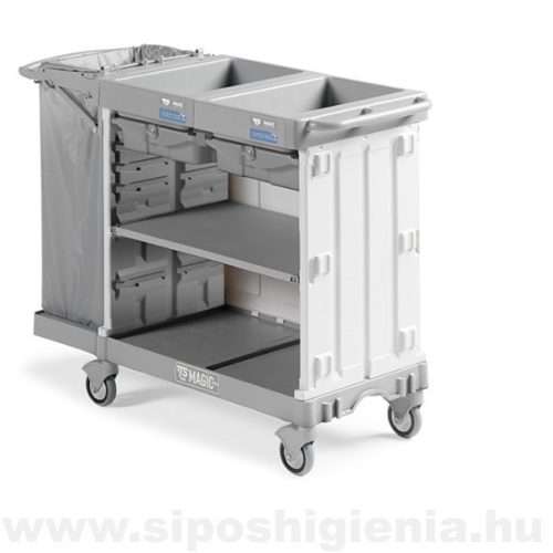  Magic Hotel 880B with drawers  Hotel trolley Basic version, with back panel and foldable bag holder, with two internal drawers
