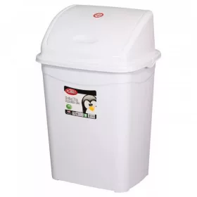   Billenőfedeles szemetes kuka, műanyag, luxury fehér, 16liter 300x230x440 mm