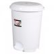Pedálos szemetes kuka műanyag, LUXURY fehér, kivehető kosárral, 12 liter 290x270x325 mm