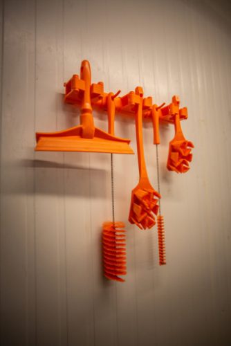 Fali konzol 5 eszközhöz NARANCS (3nyél+2 akasztó) 420mm Vikan