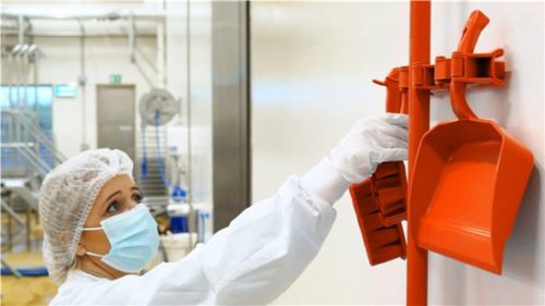 Fali konzol 5 eszközhöz NARANCS (3nyél+2 akasztó) 420mm Vikan