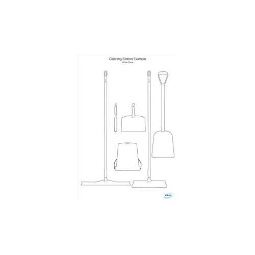 Árnyéktábla falra szer White háttér/fehér árnyék 1700x1150mm távtartó nélkül Vikan
