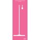 Árnyéktábla falra szer Pink háttér/fehér árnyék 2000x750mm távtartó nélkül Vikan