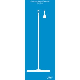   Árnyéktábla falra Kék 2000x750mm távtartó nélkül Vikan