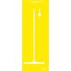 Árnyéktábla falra szer Sárga háttér/fehér árnyék 2000x750mm távtartó nélkül Vikan