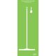 Árnyéktábla falra szer Lime háttér/fehér árnyék 2000x750mm távtartó nélkül Vikan