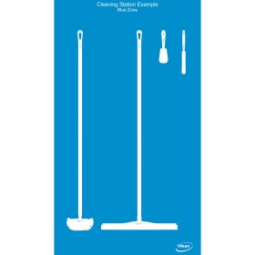   Árnyéktábla falra Kék 2000x1150mm távtartó nélkül Vikan