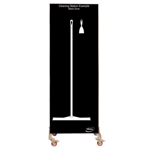 Árnyéktábla kerekes Fekete háttér/fehér árnyék 2000x750mm Vikan