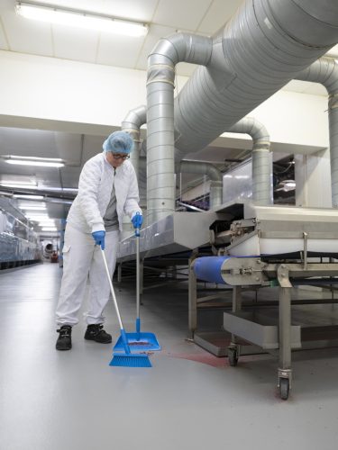 Lobby seprű kék 260mm ferde menettel medium szálak Vikan