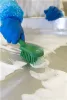 Rövid nyelű kefe Zöld erős szálak 270mm Vikan