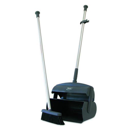 Vikan Szemétlapát készlet seprűvel, zárt, 330 mm, szürke Vikan