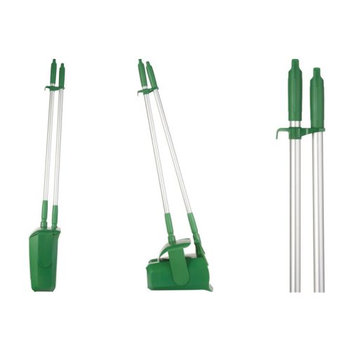Nyeles zárható szemeteslapát seprűvel 350mm ZÖLD Vikan