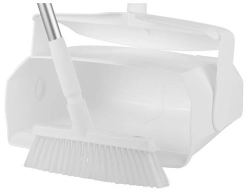 Nyeles zárható szemeteslapát seprűvel 350mm FEHÉR Vikan