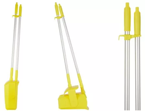 Nyeles zárható szemeteslapát seprűvel 350mm SÁRGA Vikan