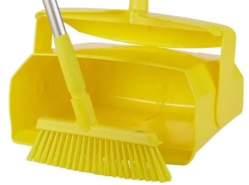 Nyeles zárható szemeteslapát seprűvel 350mm SÁRGA Vikan