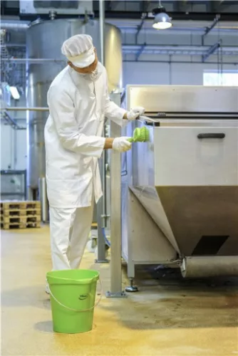 Élelmiszeripari vödör 12 liter Lime Vikan HACCP System