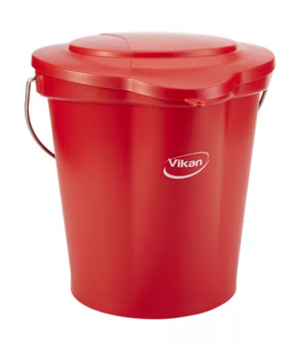 Fedő 12 literes vödörhöz piros Vikan HACCP system
