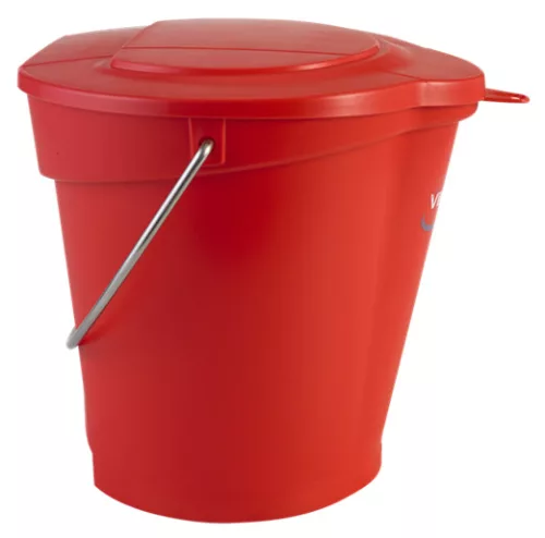 Fedő 6 literes vödörhöz piros Vikan HACCP system