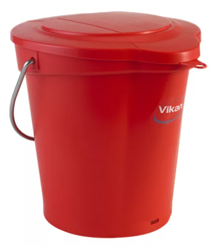 Fedő 6 literes vödörhöz piros Vikan HACCP system