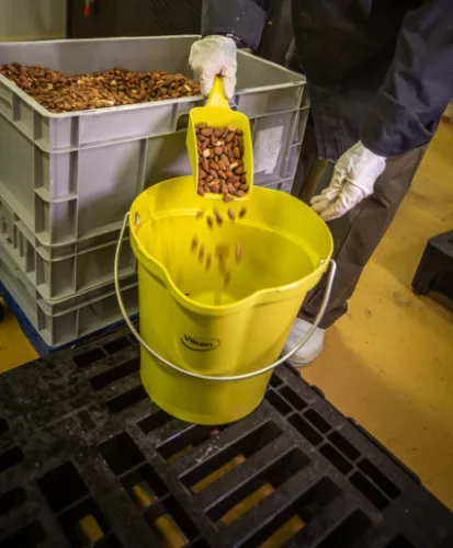 Vödör, fém detektálható, 12 literes, sárga Vikan