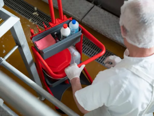 HyGo mobil takarító állomás, 780 mm, PIROS, Vikan