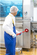 Kerek fejű kefe piros lágy szálak 135mm Vikan