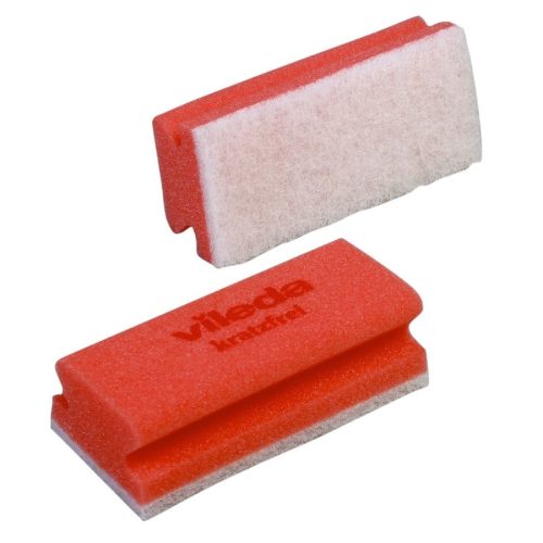Nem karcoló szivacs piros (fehér dörzsivel) 7x15cm Vileda Professional